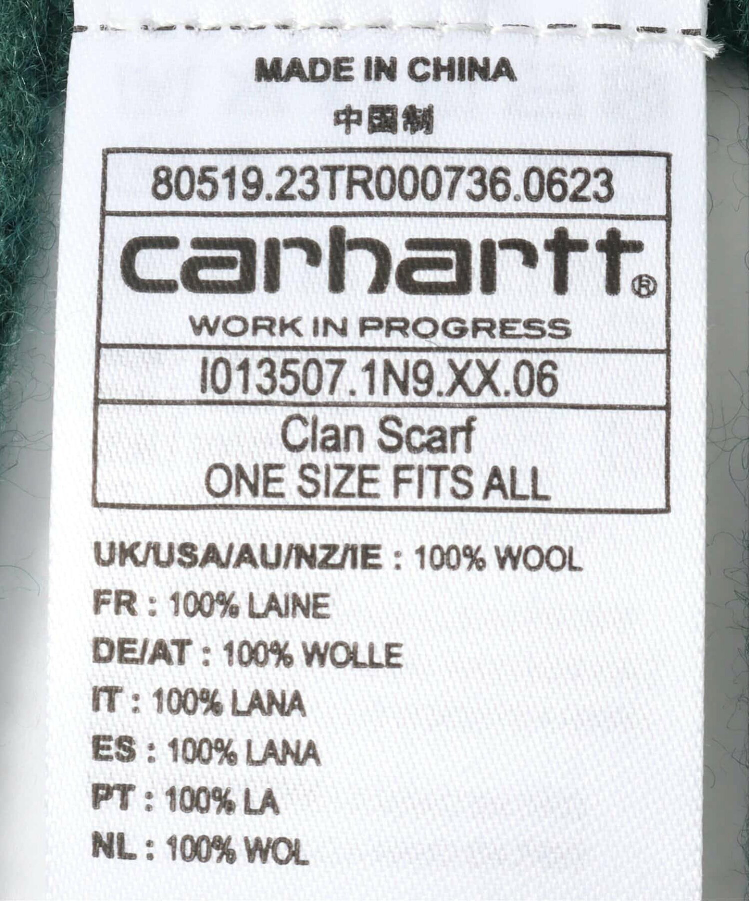 【CARHARTT WIP / カーハート ダブリューアイピー】 CLAN SCARF